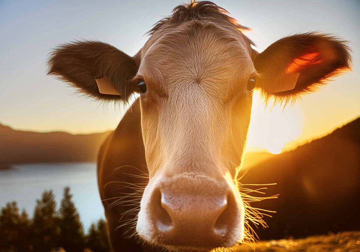 Firefly close up of cow on a farm 79100